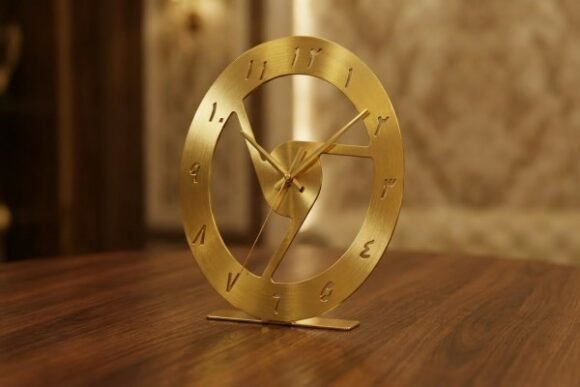 Download Metal Arab Num Clock DXF Laser Cut File - Arab Collection