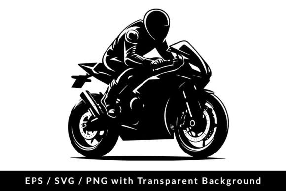 Download Race Motorcycle Rider Silhouette SVG EPS - Motorcycle Collection