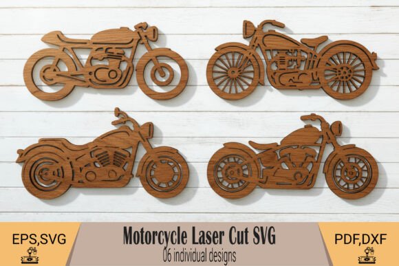 Download Motorcycle Laser Cut Wall Art SVG - Motorcycle Collection